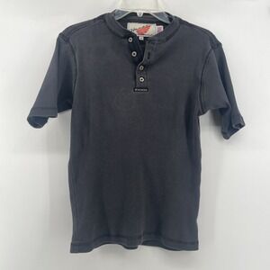 Honda Shirt Men's XS Henley Heavy Waffle Thermal Knit Vintage Motorcycle *READ